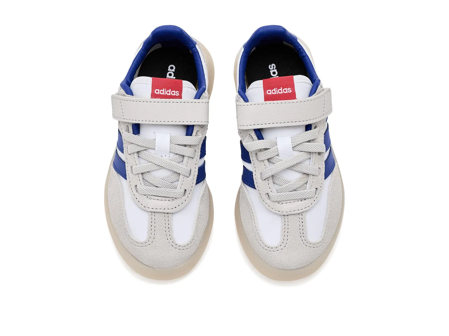 Кроссовки Barreda Decode Elastic Lace & Strap (для маленьких детей) Adidas Kids, White/Mystery Ink/Pure Ruby — фото 3