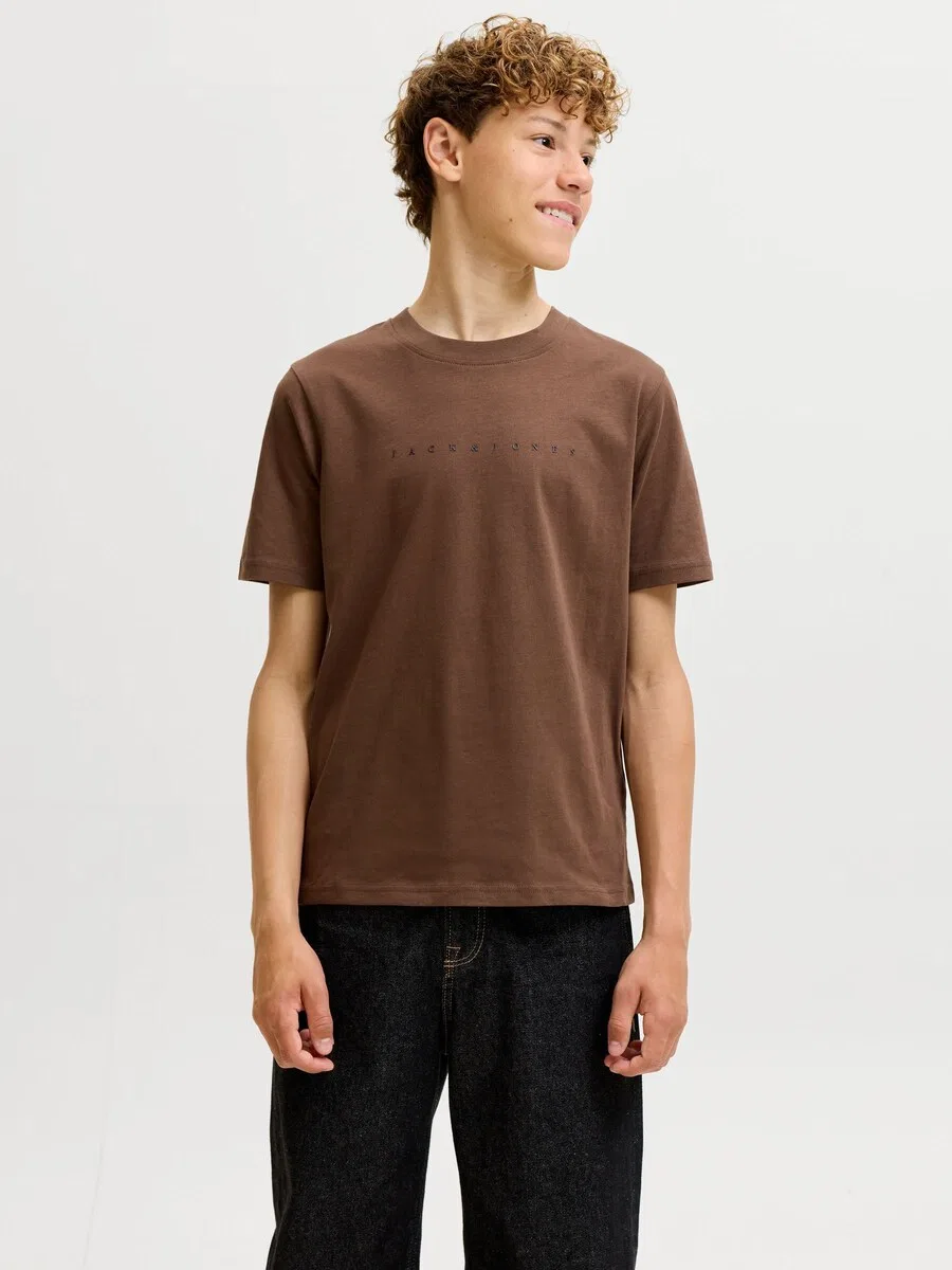 Детская футболка 'JJEStar' коричневого цвета Jack & Jones Junior — фото 2