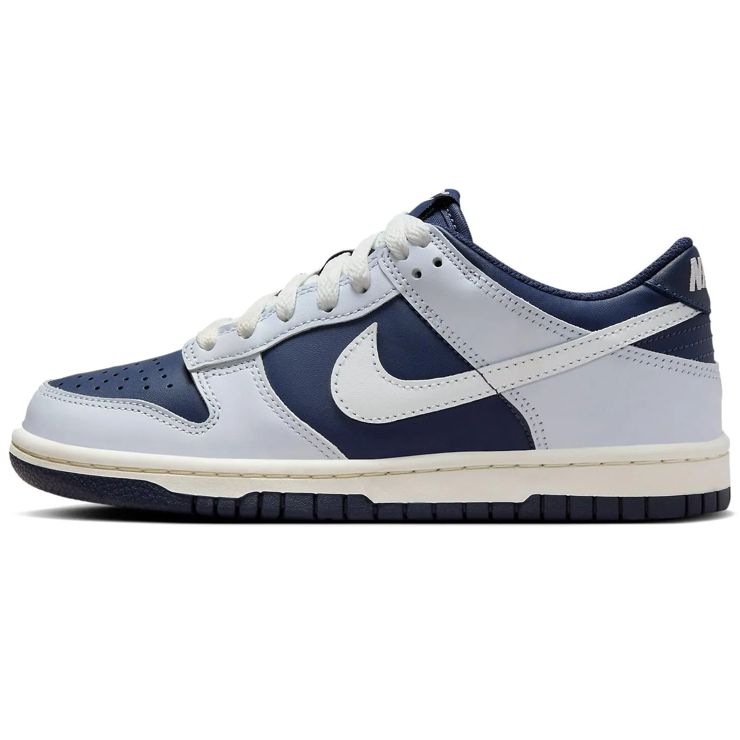 Детские кроссовки с принтом NIKE Dunk Low NIKE, White Laser Fuchsia