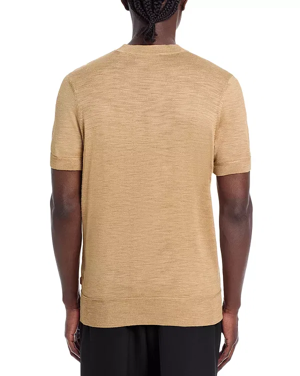 Мужской свитер из шелка с круглым вырезом X Camel L-Namie Crewneck Sweater T-Shirt Boss, Medium Beige — фото 3