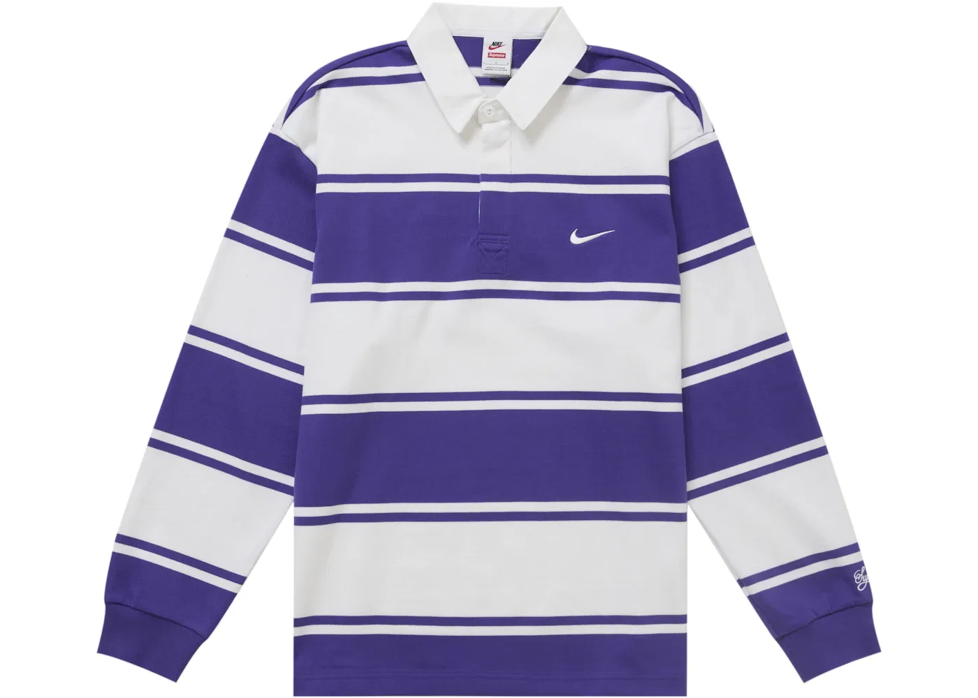 Мужская рубашка-поло с длинным рукавом Supreme Nike Rugby, Purple