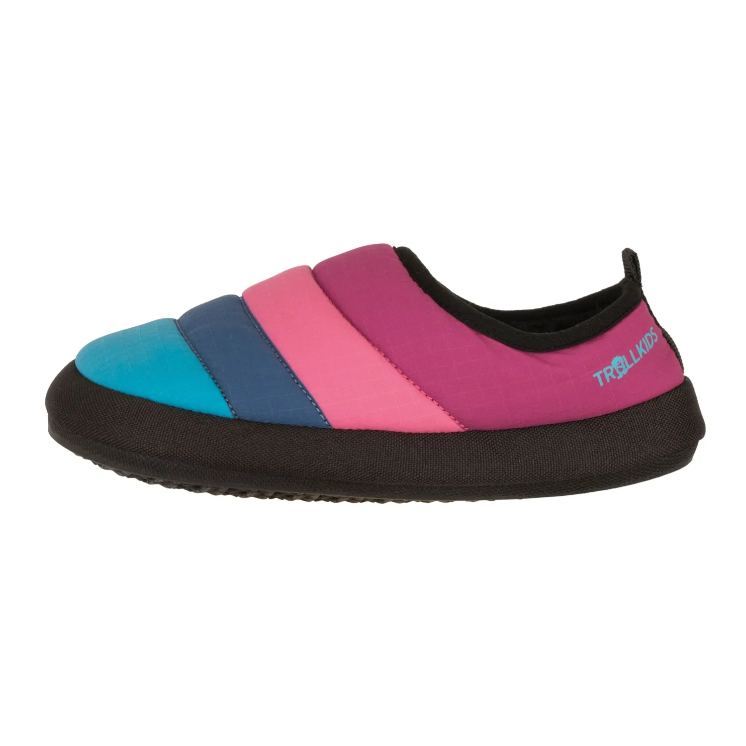 Детские комнатные тапочки с мехом TROLLKIDS, Bright Berry/Light Magenta/Madeira Blue — фото 2