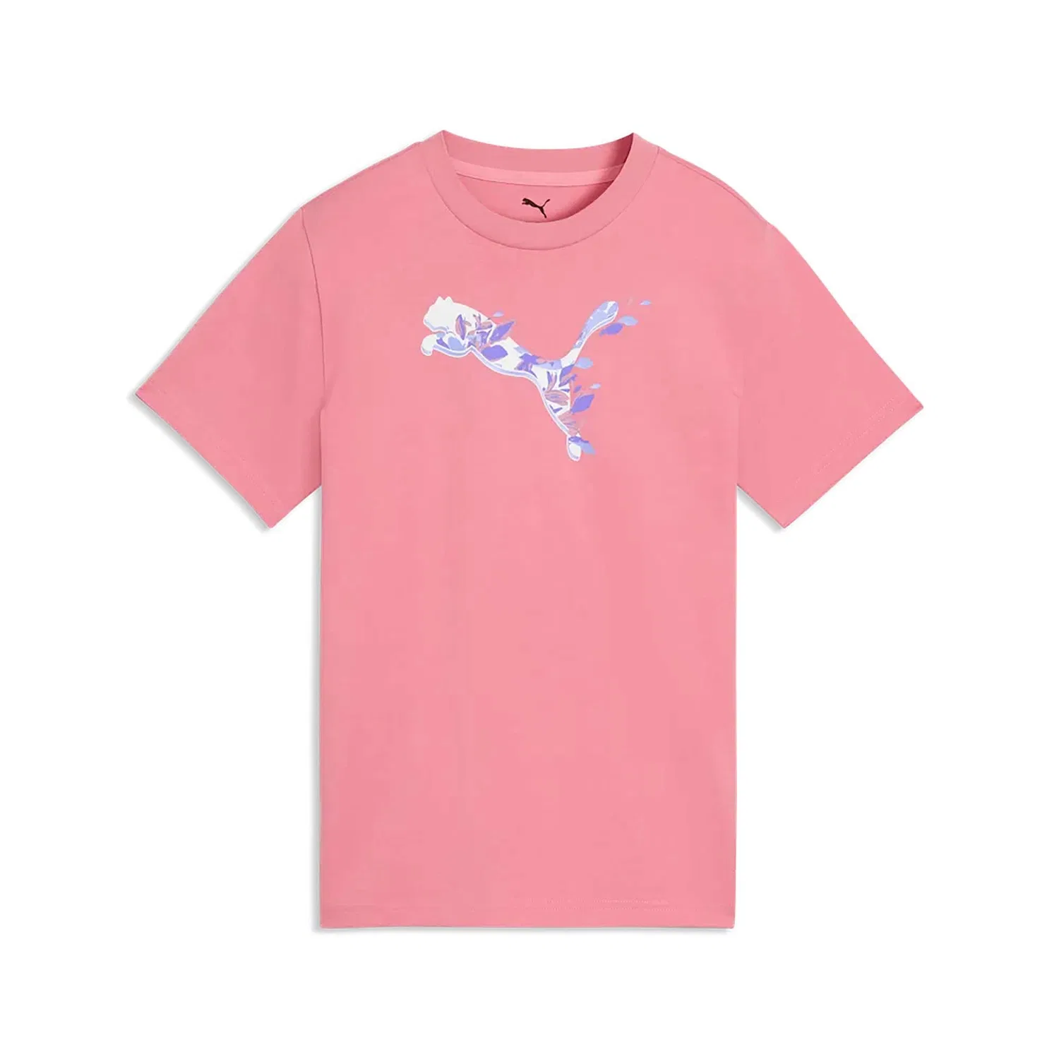 Детская футболка с принтом Graphic Floral Cat Tee G Puma, Wild Pink