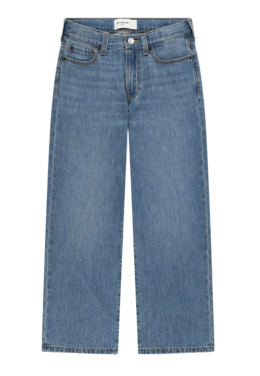 Свободные джинсы Abercrombie & Fitch синего цвета