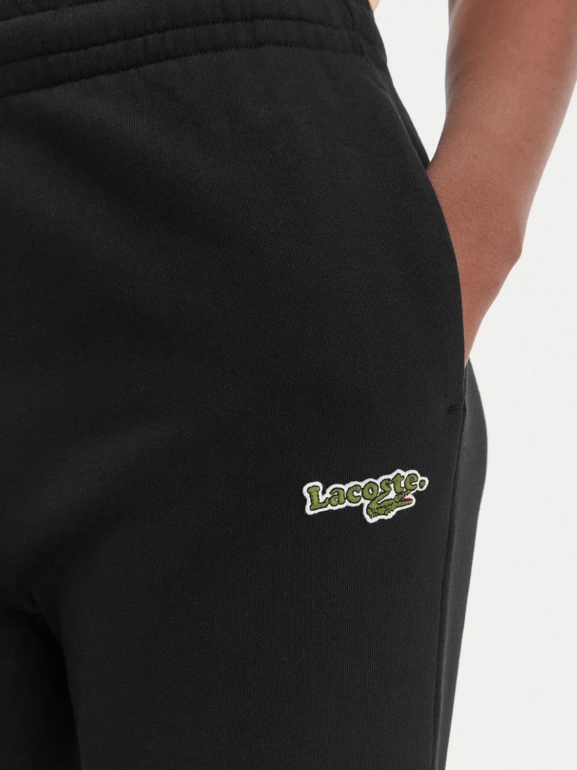 Женские спортивные штаны стандартного кроя Lacoste, черный — фото 4