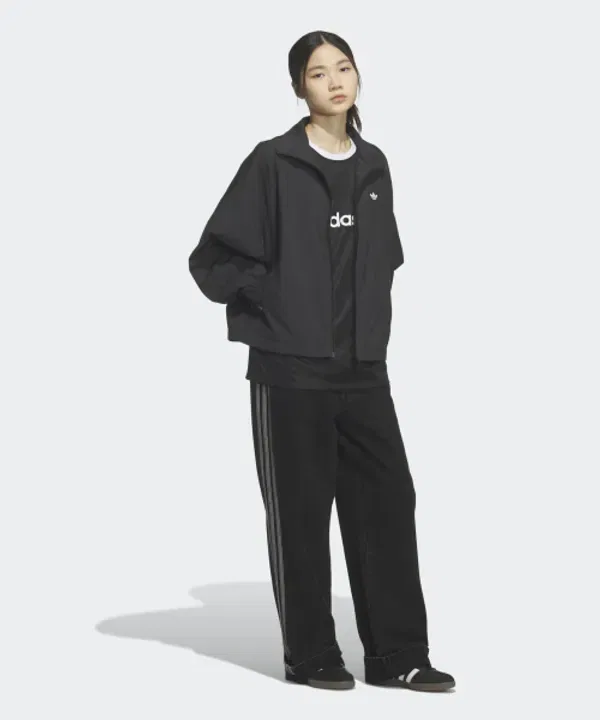 Тренировочная куртка с 3 полосками Adidas, черный — фото 4