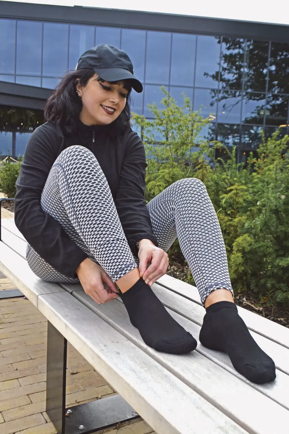 Набор из 12 пар дышащих низких носков для бега из бамбука Sock Snob, White — фото 3