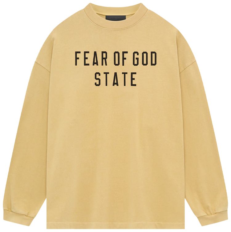 

Футболка Fear of God Essentials Heavy Long-Sleeve Tee 'Amber', желтый