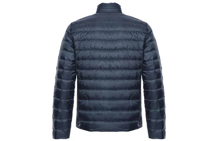 Мужское пальто-пуховик с воротником-стойкой EMPORIO ARMANI, Dark Blue — фото 3