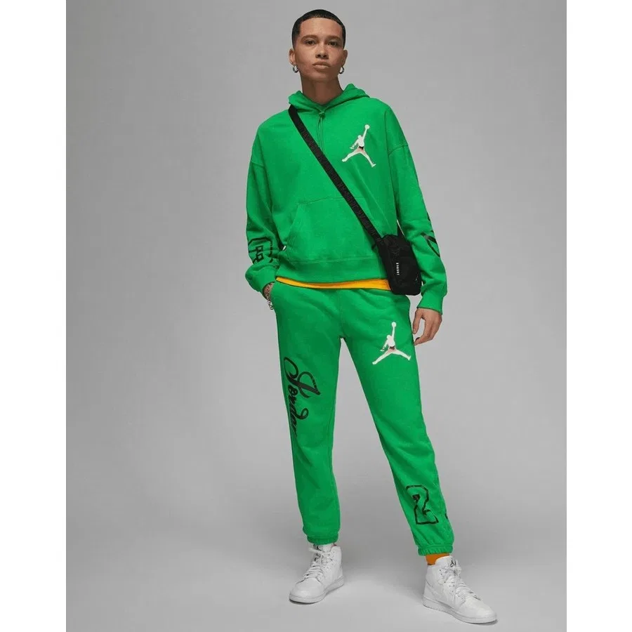 Женский свитшот с капюшоном Jordan W Brkln Ft Gfx Po Nike, Зеленый