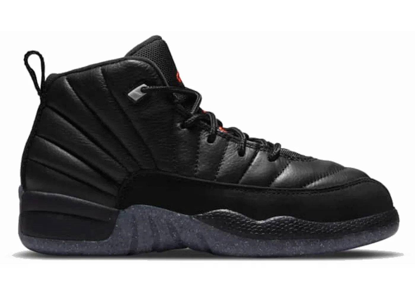 Детские кроссовки с кожаным верхом Air Jordan 12 Retro Utility (PS) Jordan, Black/Black-Bright Crimson-White