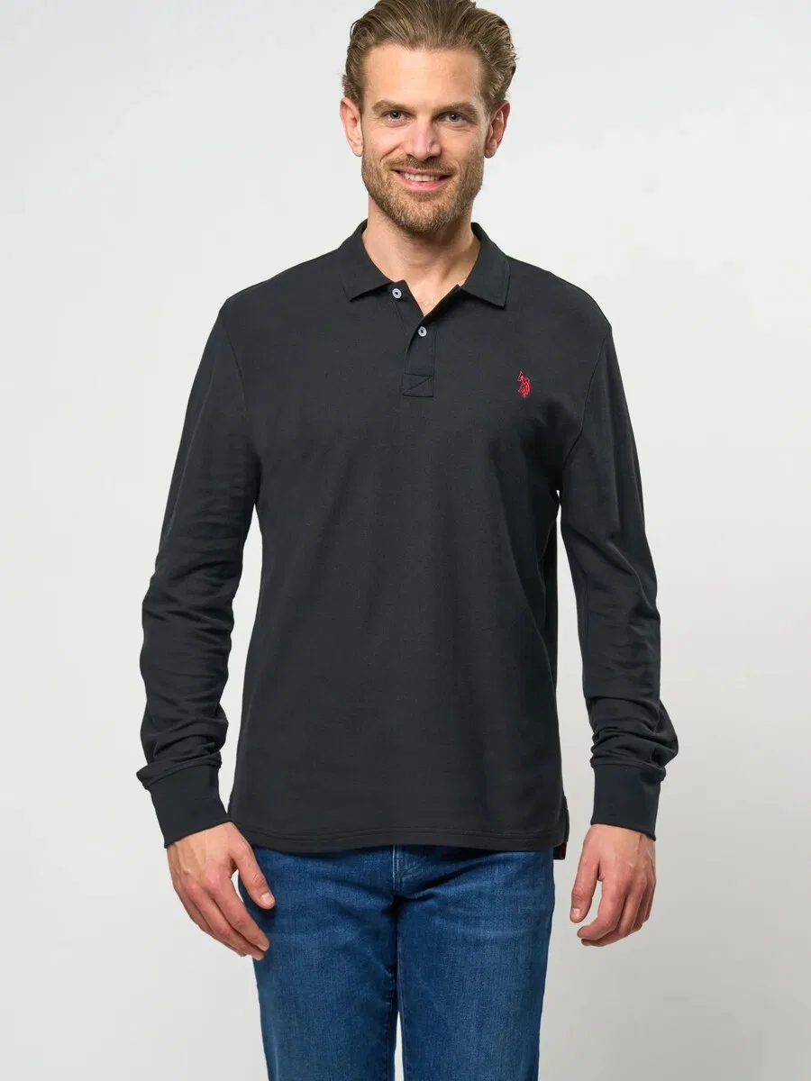 Футболка U.S. Polo Assn. 'UMBRETT' черного цвета — фото 3