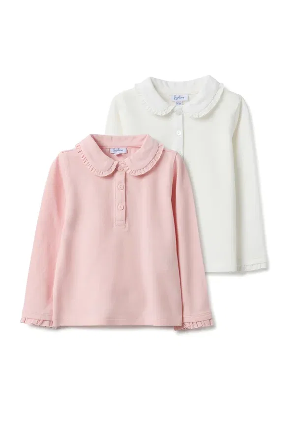 Комплект из 2 поло хлопковый Ovs white, pink, белый/розовый
