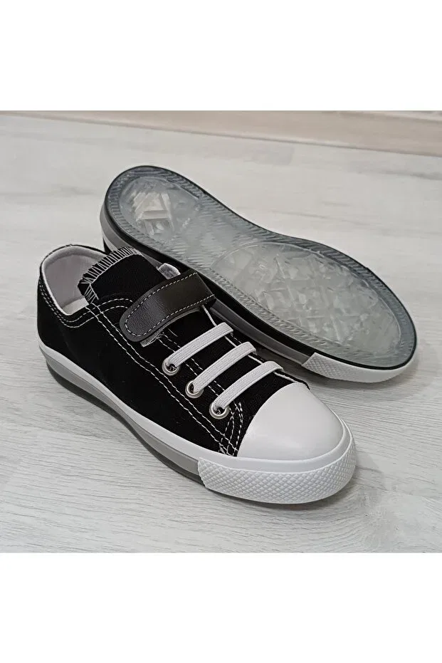 Детские кроссовки для девочек текстильные с липучкой Fiyra, Black