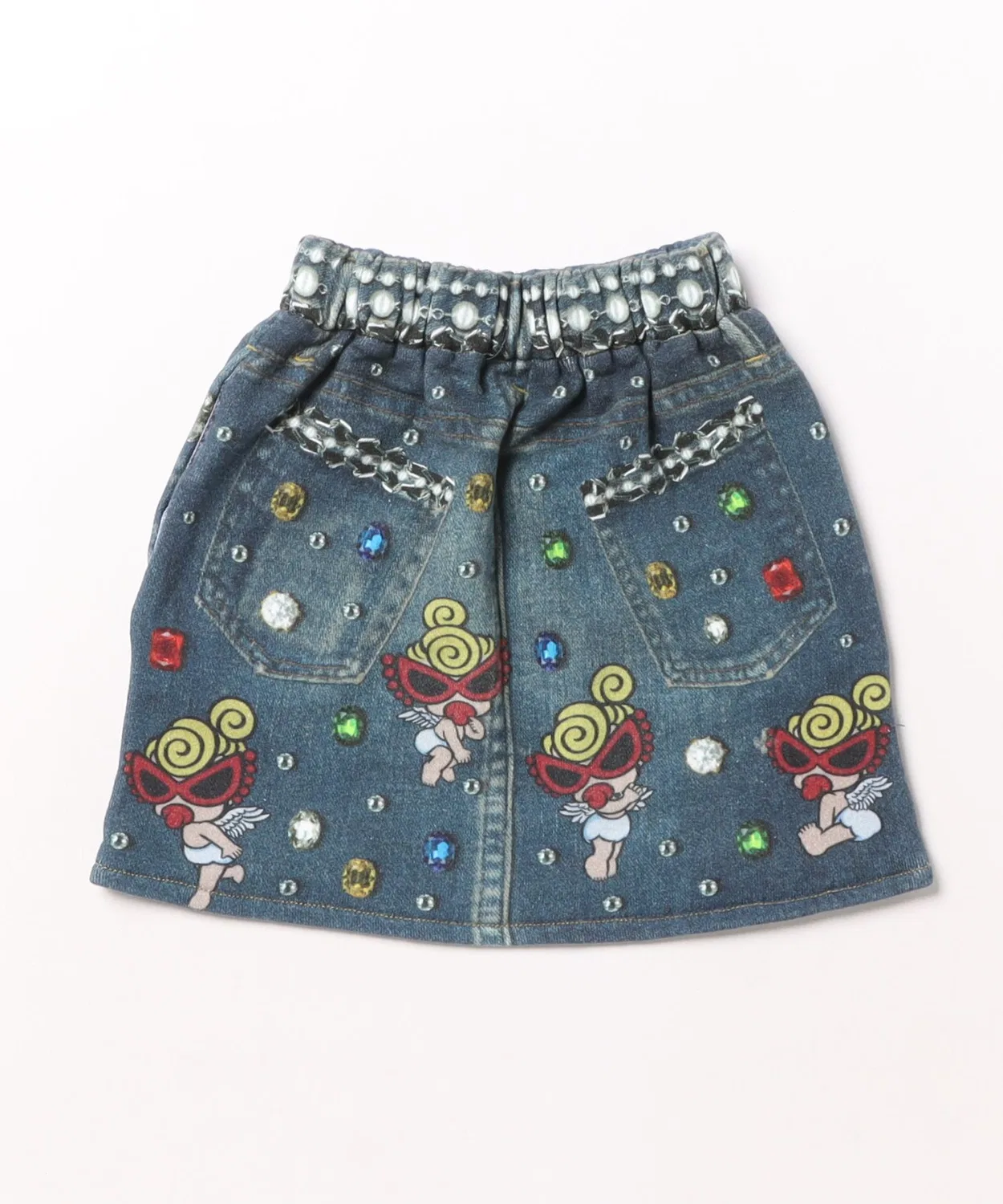 Детская юбка с блестками Like a denim Viscotex HYSTERIC MINI, Indigo Blue — фото 2