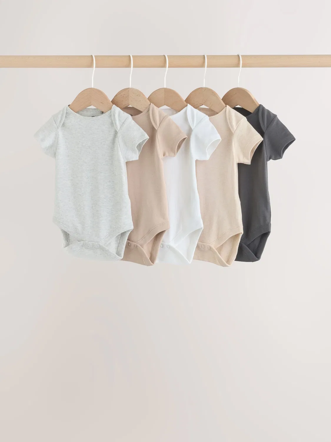 Боди с коротким рукавом Neutral Baby Essential, 5 шт Next, нейтральный