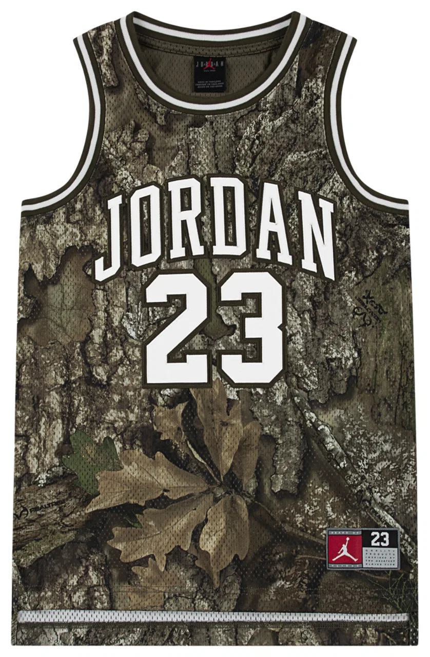 Джерси для мальчиков MVP Realtree Print 23 Jordan, цвет White/Olive