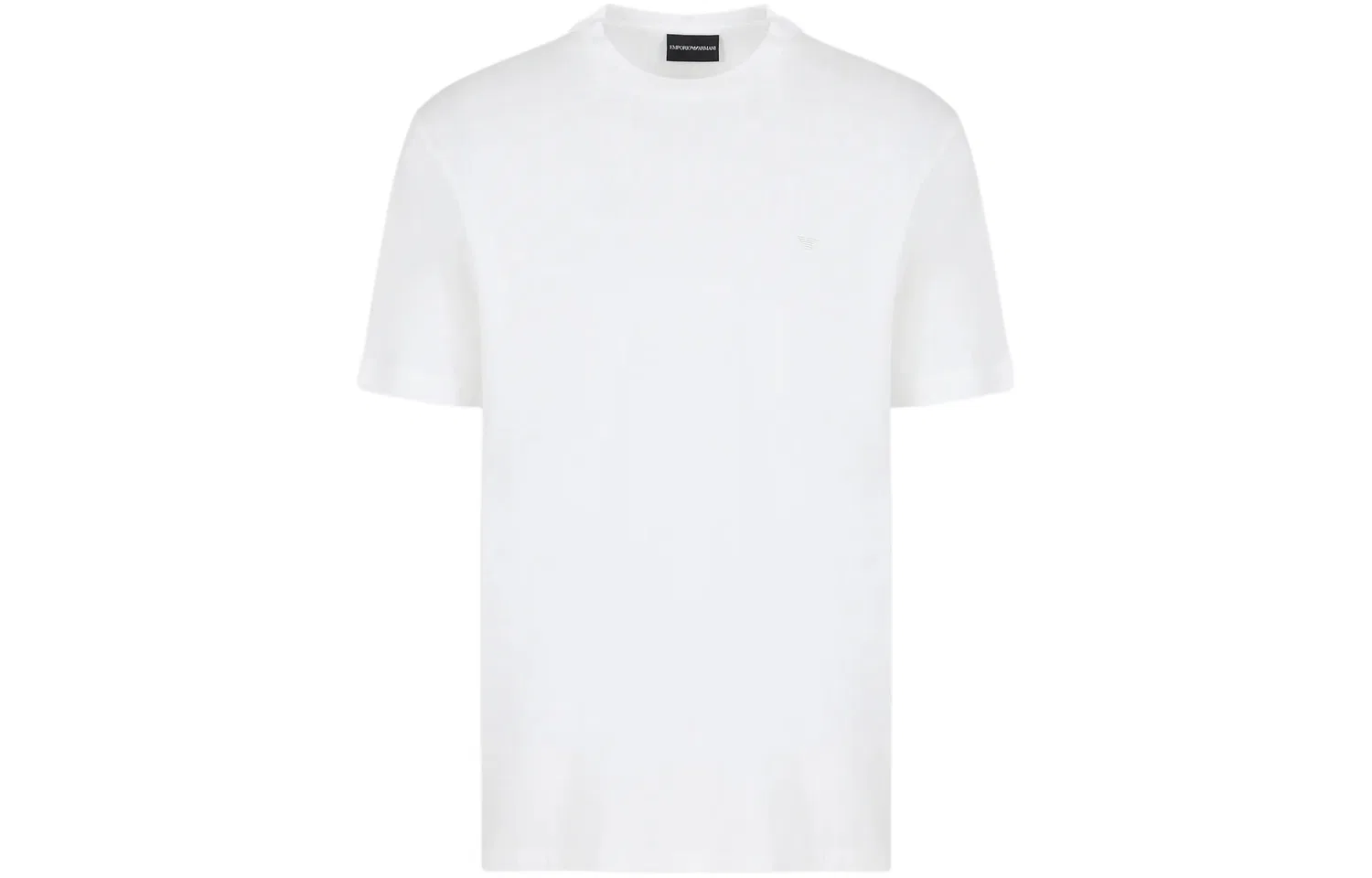 Мужская футболка с принтом с круглым вырезом Emporio Armani, White