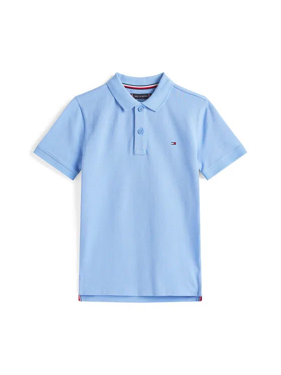 Поло regular fit Flag Tommy Hilfiger, светло-голубой — фото 4