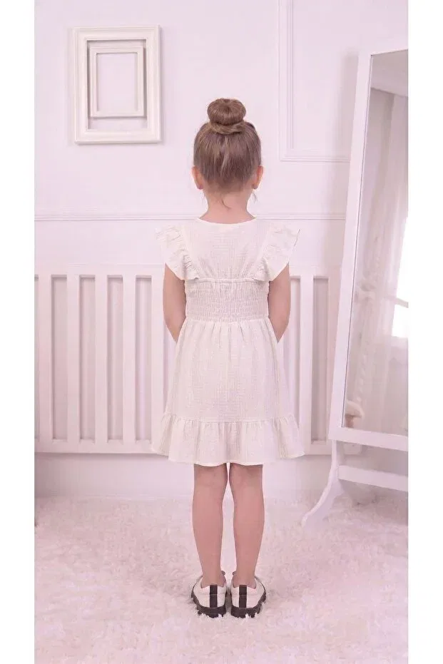 Детское платье для девочек хлопковое Gipeli New Season Belden Gipeli Byz Newkids, White — фото 4