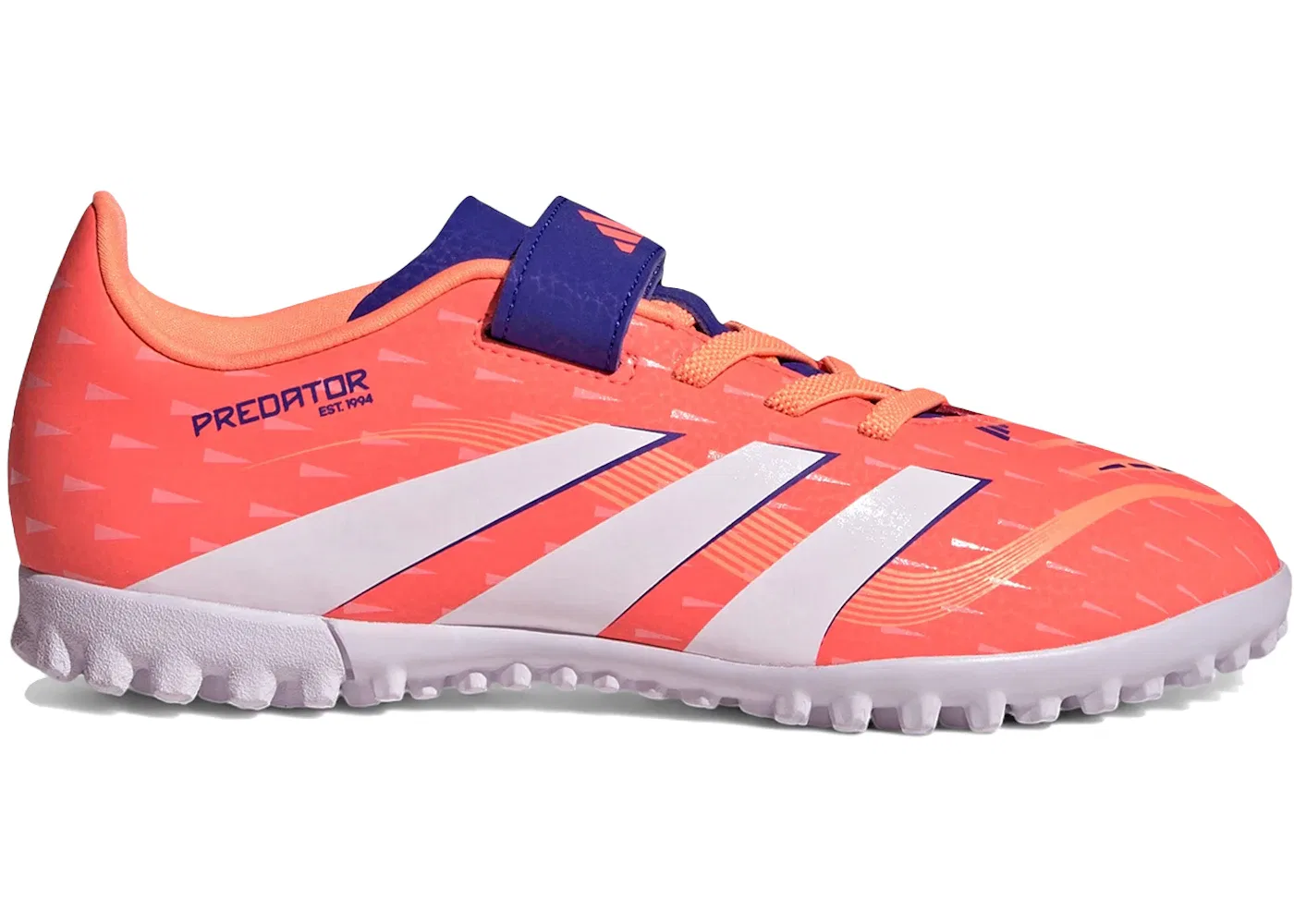Детские кроссовки для футбола с длинным рукавом Adidas Predator Club TF, Signal Coral Cloud White Beam Orange