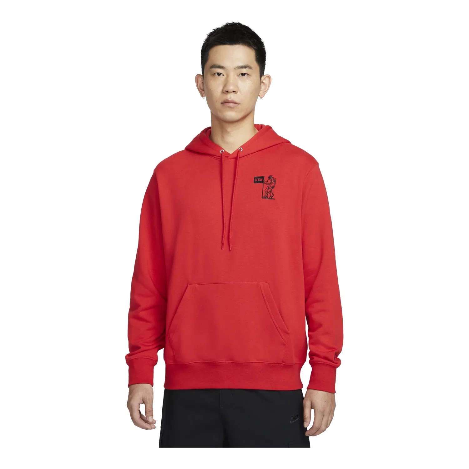 Мужское худи Club Fleece Graphic Pullover Hoodie Asia Sizing 'CNY University Red' Nike, University Red/Black