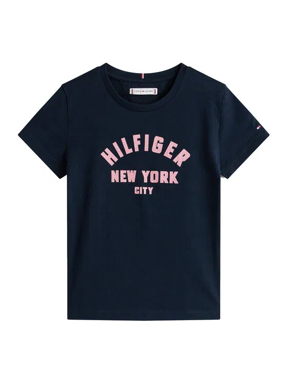 Футболка regular fit Graphic Tommy Hilfiger, темно-синий — фото 4
