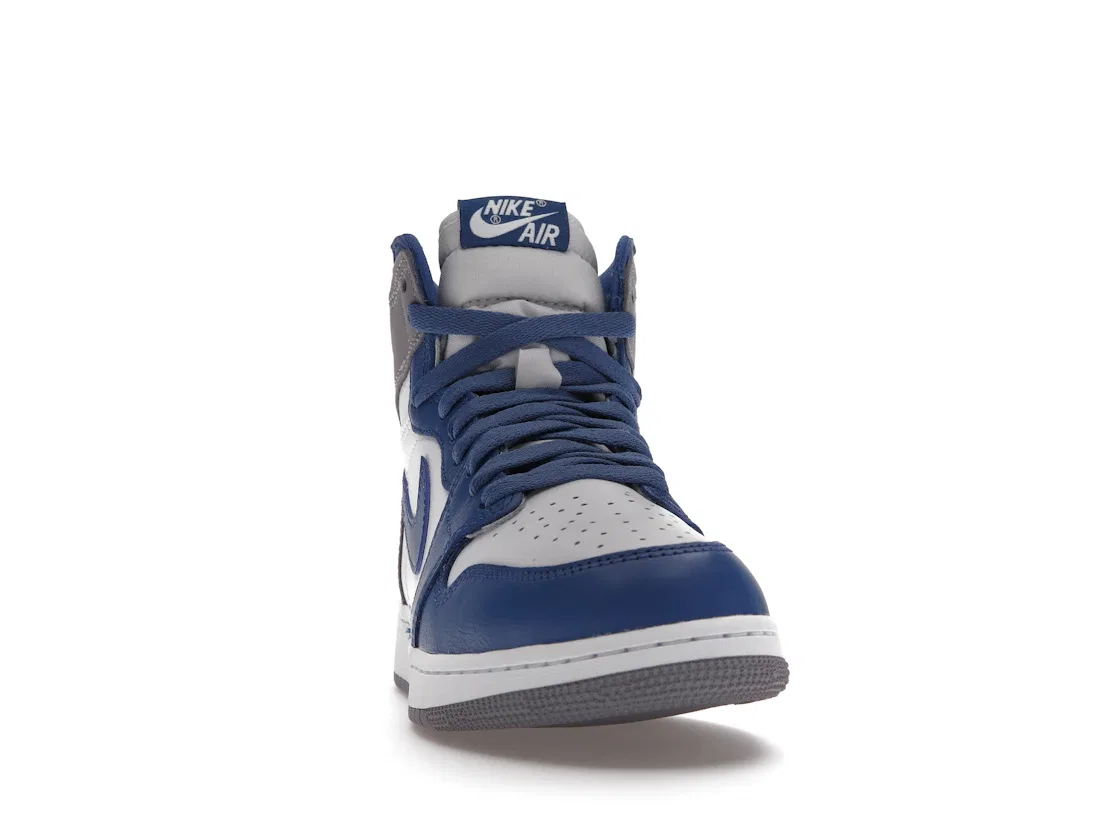 Детские кроссовки для мальчиков с высокой посадкой Jordan 1 Retro High OG Jordan, True Blue/White/Cement Grey — фото 2