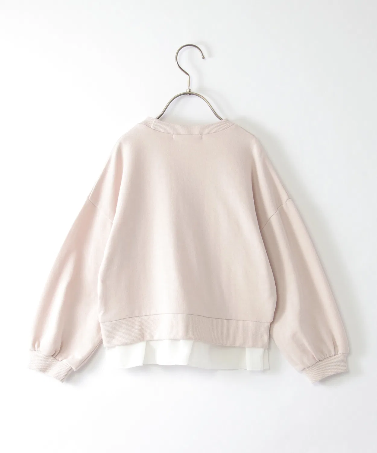 Детский свитшот с длинным рукавом модель 裾シフォンレイヤード裏毛プルオーバー, ikka, Dark Gray — фото 3
