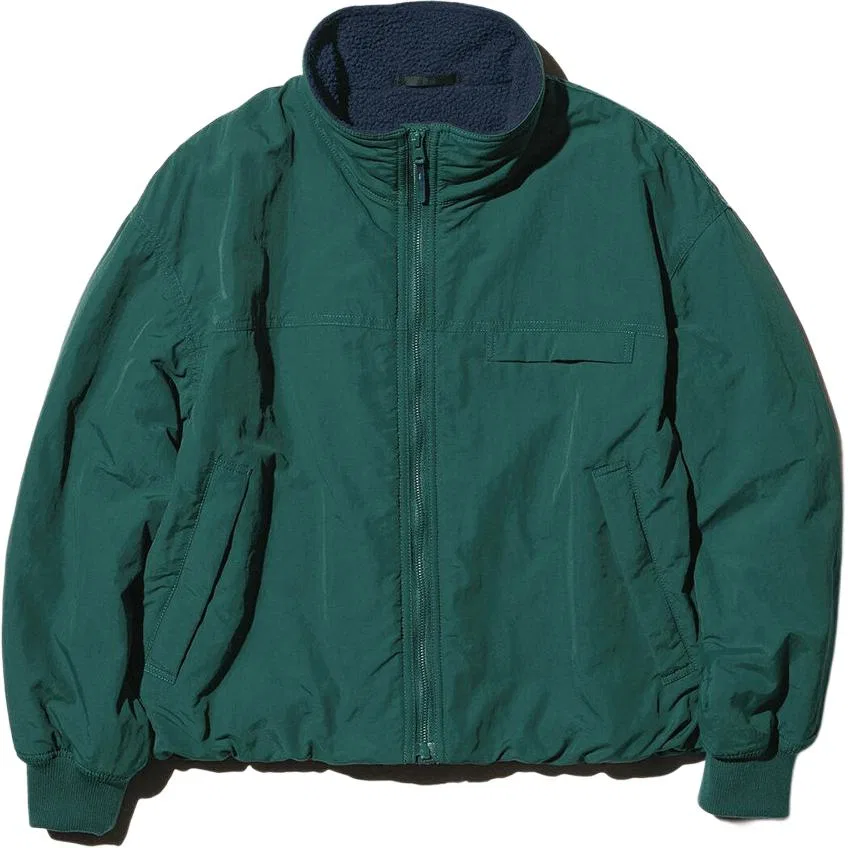 Женская куртка прямого кроя со стойкой Turquoise UNIQLO