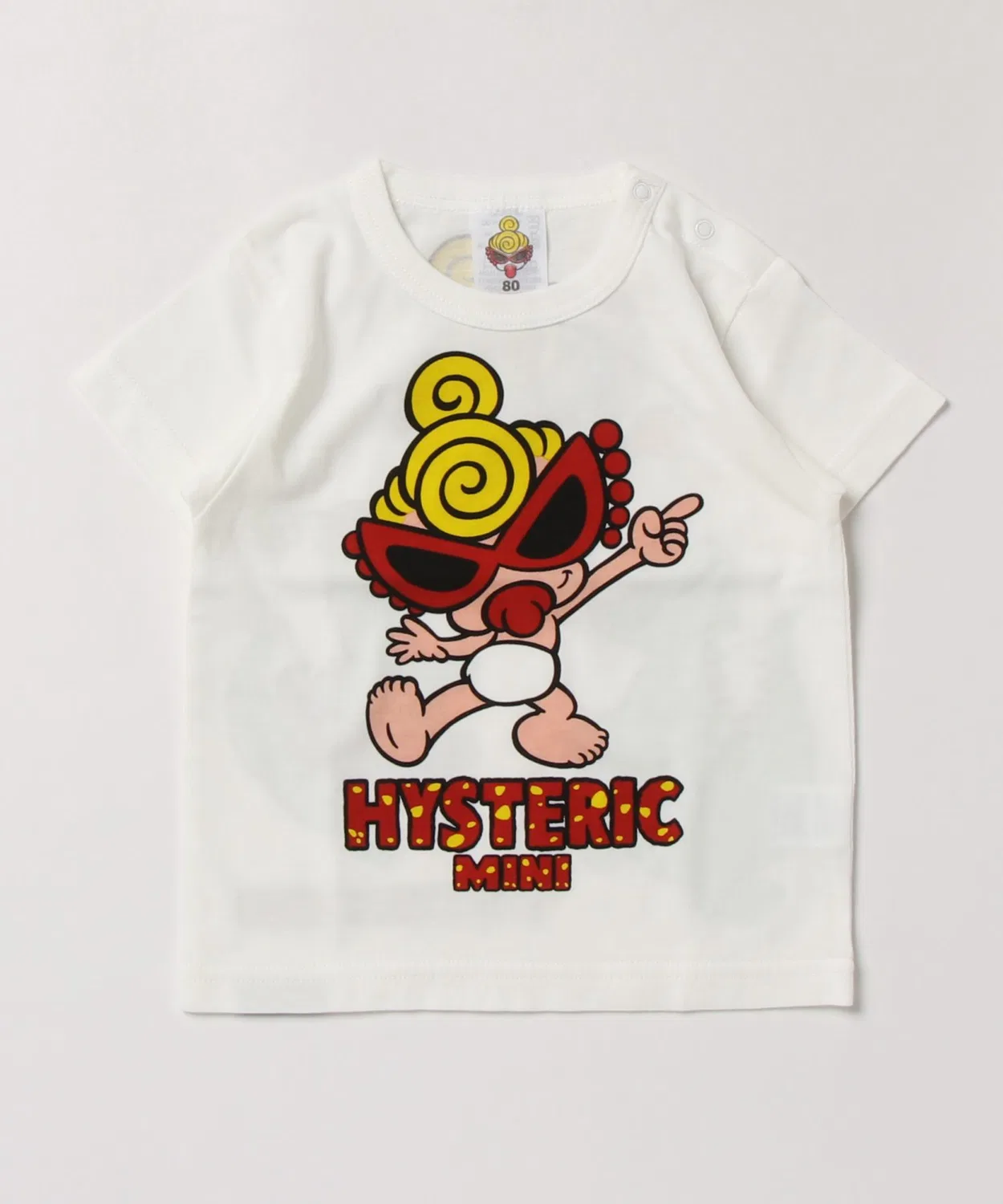 Детская футболка с принтом MINI WITH BOB&MARIE HYSTERIC MINI, White