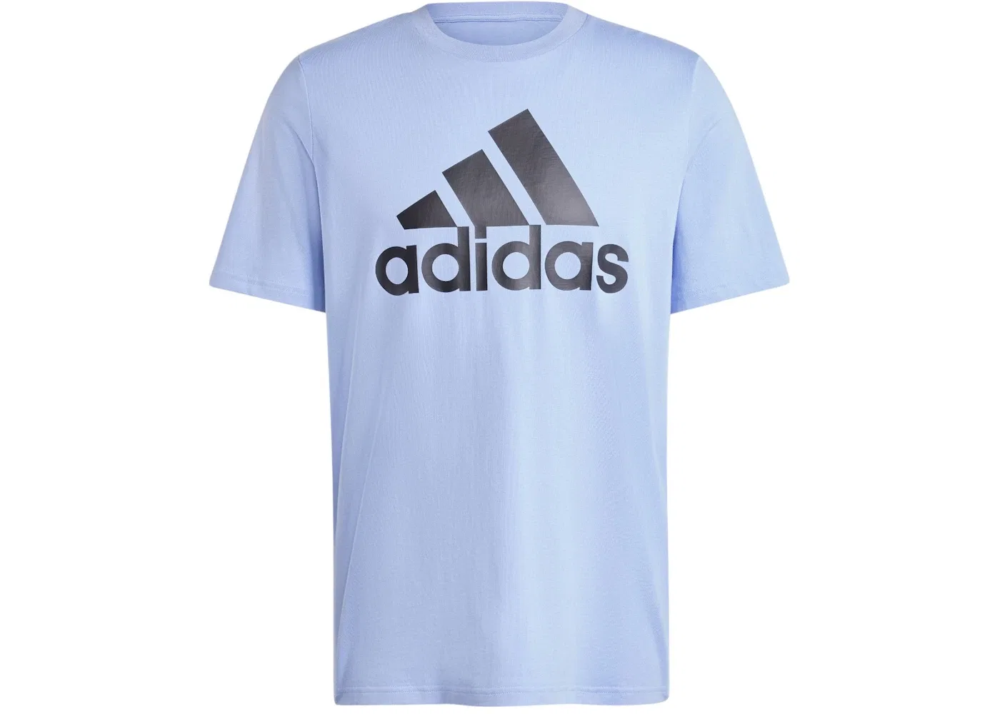 Мужская футболка с крупным логотипом Adidas Essentials Single Jersey, цвет Blue Spark/Black