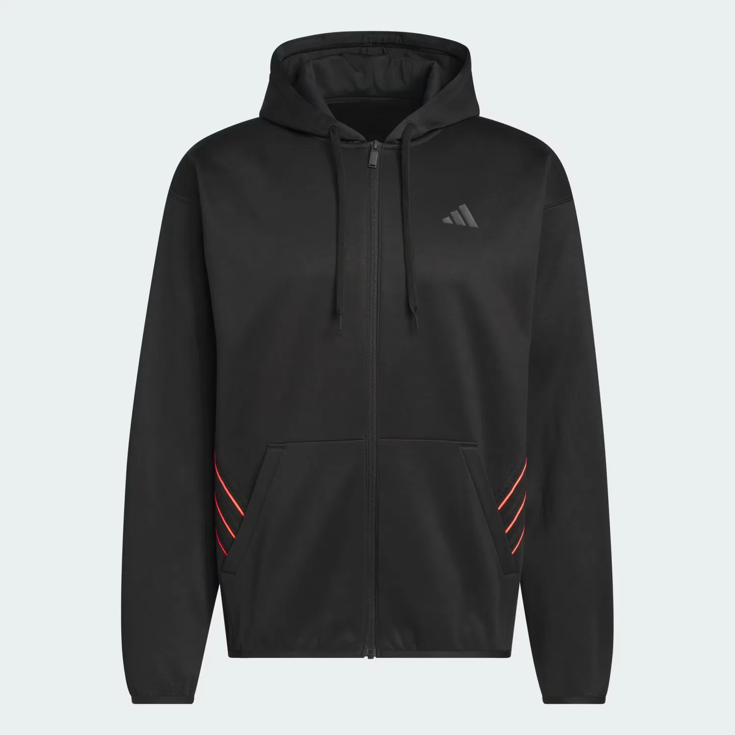 Мужское худи на молнии Crazy Warm Fullzip Adidas Performance, черный/solar turbo — фото 4