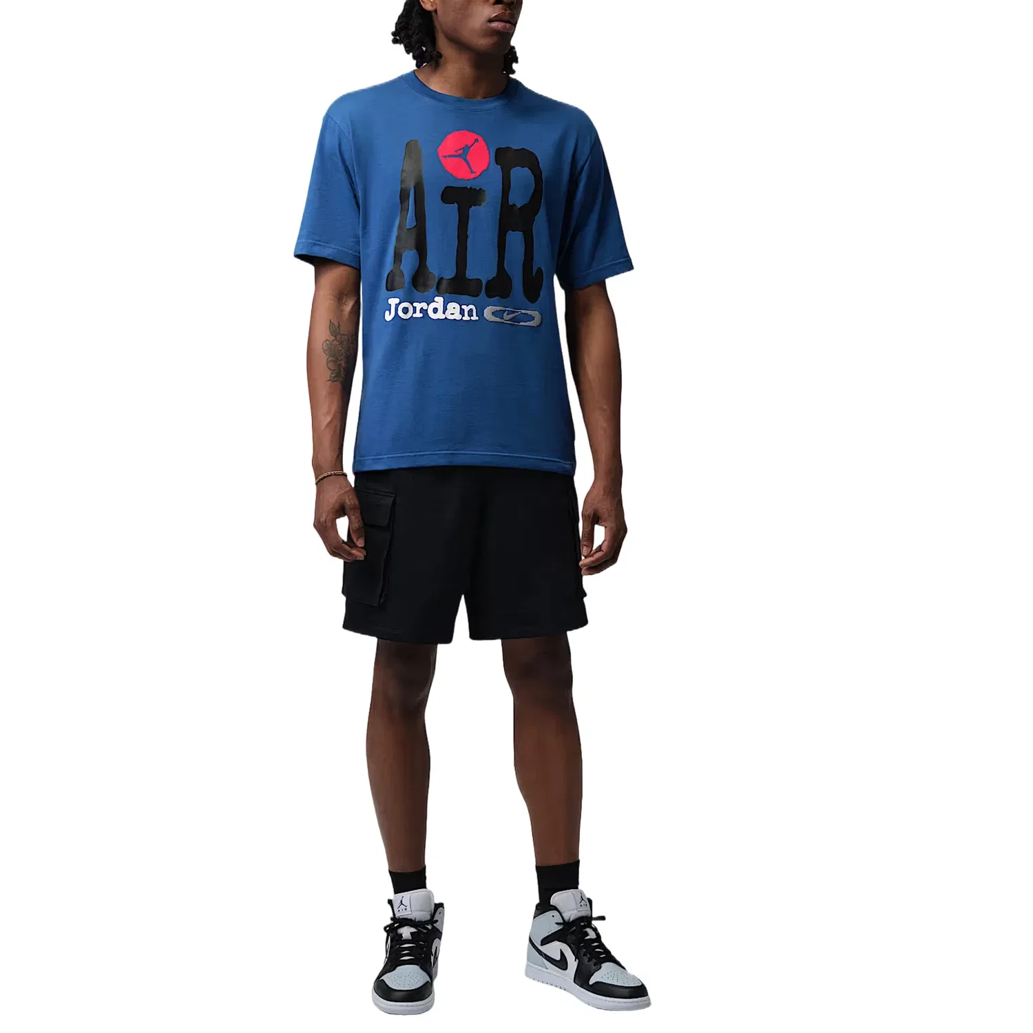 Мужская футболка с принтом Air Jordan T-Shirt, синий — фото 3