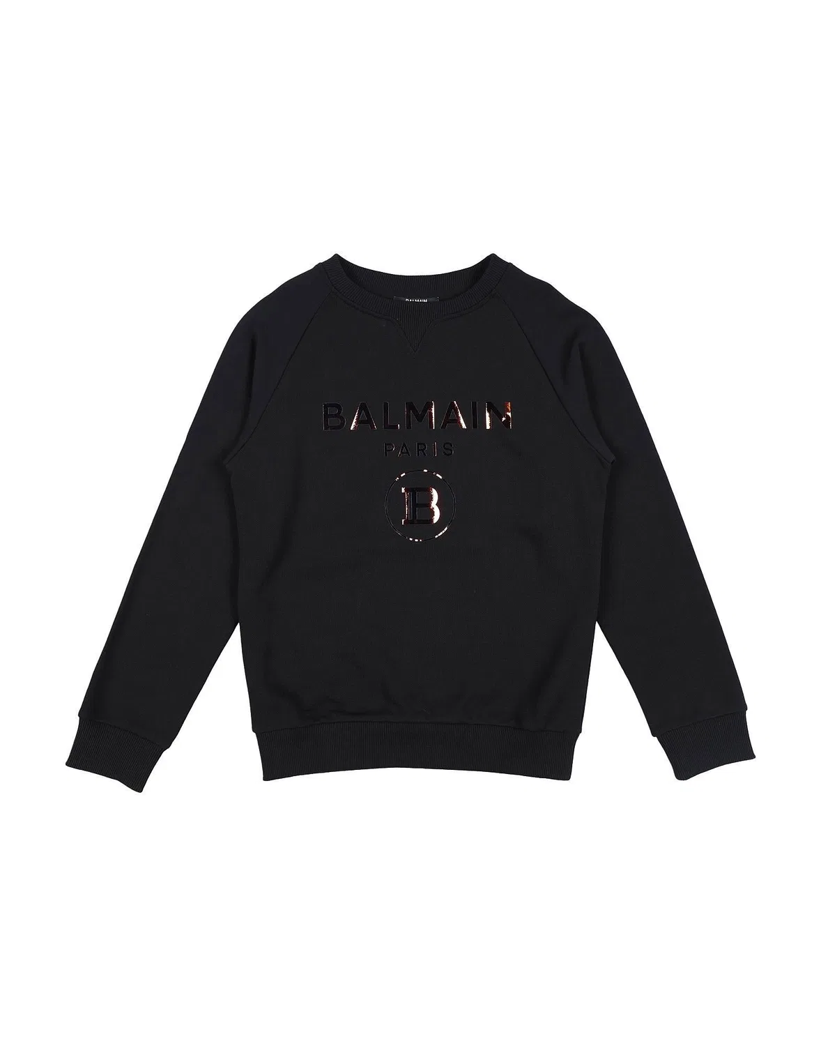 Свитшот с круглым вырезом Balmain, черный