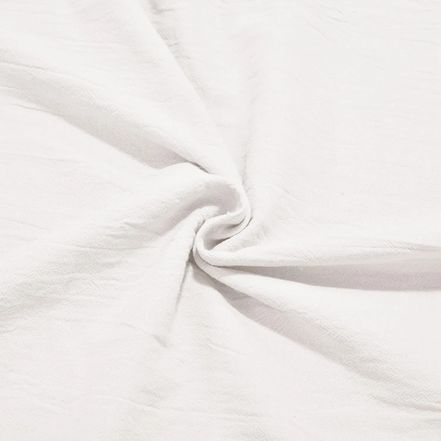 Мужская свободная рубашка из льна и хлопка с длинным рукавом Classic, White — фото 4