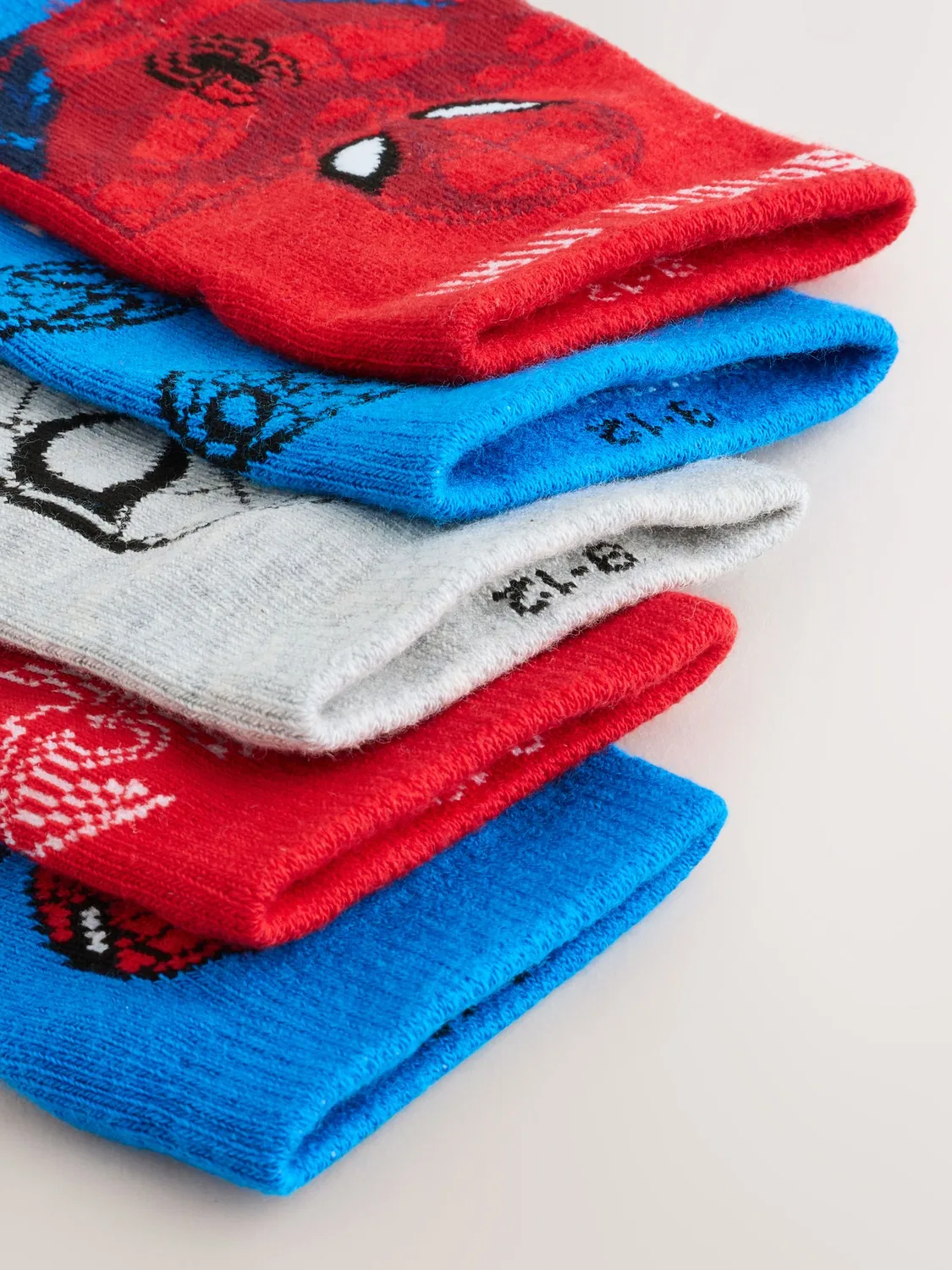 Носки Spiderman Character Cotton Rich Trainer 5 Pack Next, Spiderman — фото 2