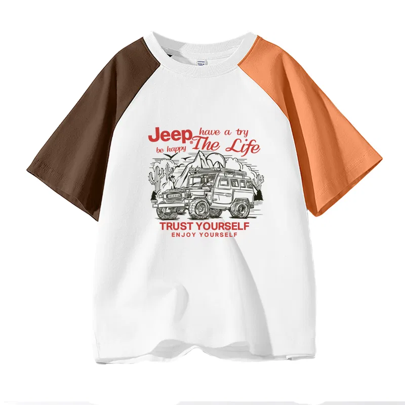 Детская футболка с принтом Trail Running Sketch Jeep, Black/E Trail Running Sketch — фото 4