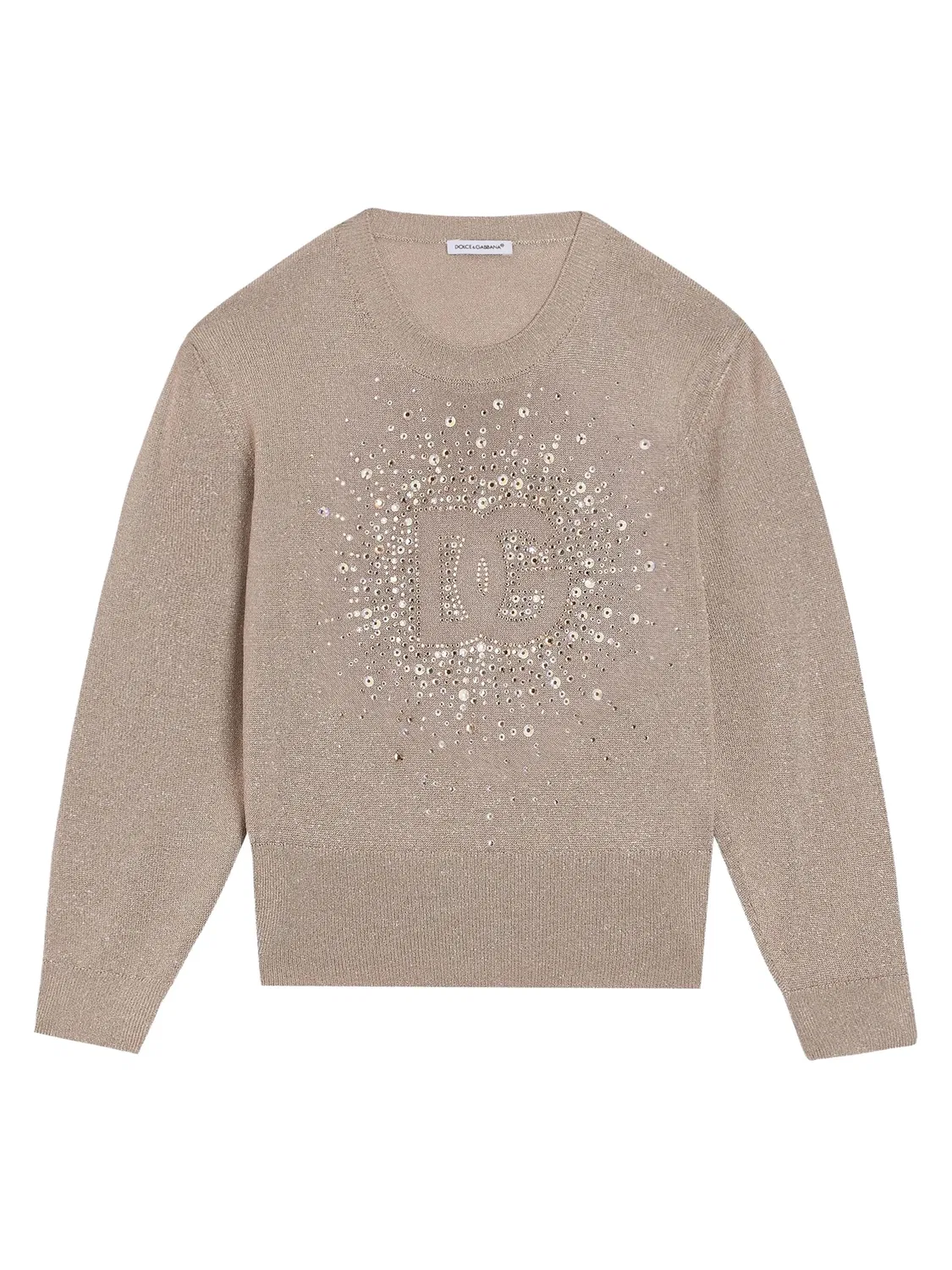 Джемпер с люрексом Dolce & Gabbana Kids, нейтральные цвета