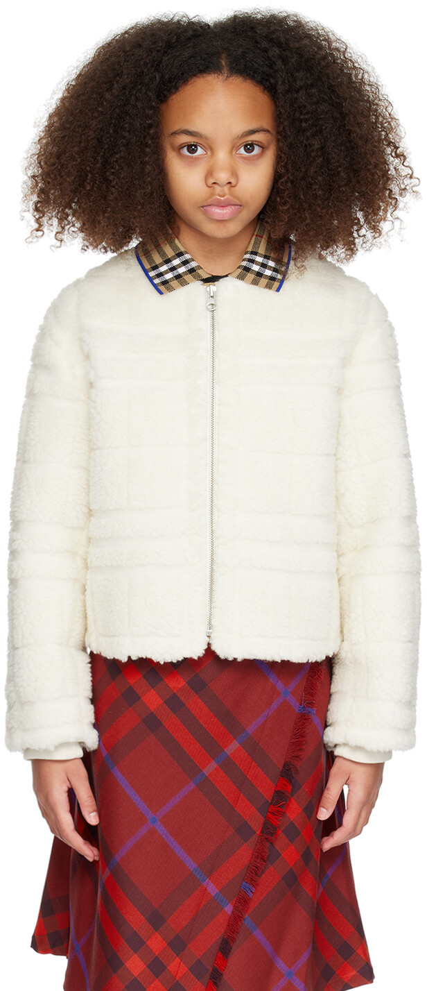 

Детская куртка в клетку Off-White Burberry