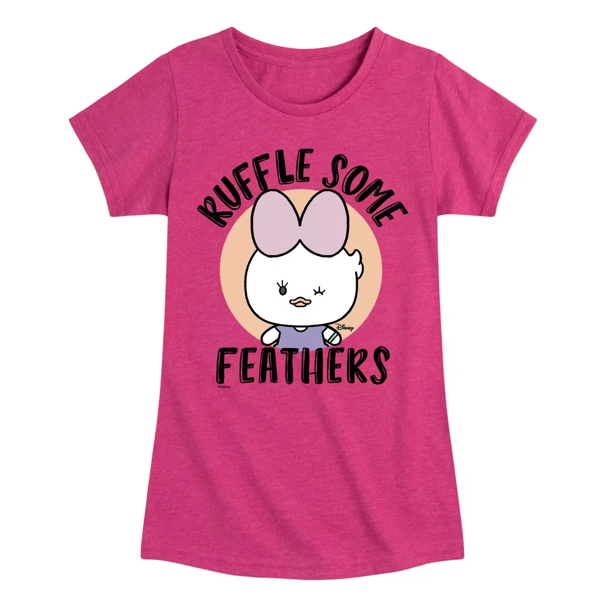 Детское футболка с принтом Ruffle Some Feathers Disney, Heather Fuchsia