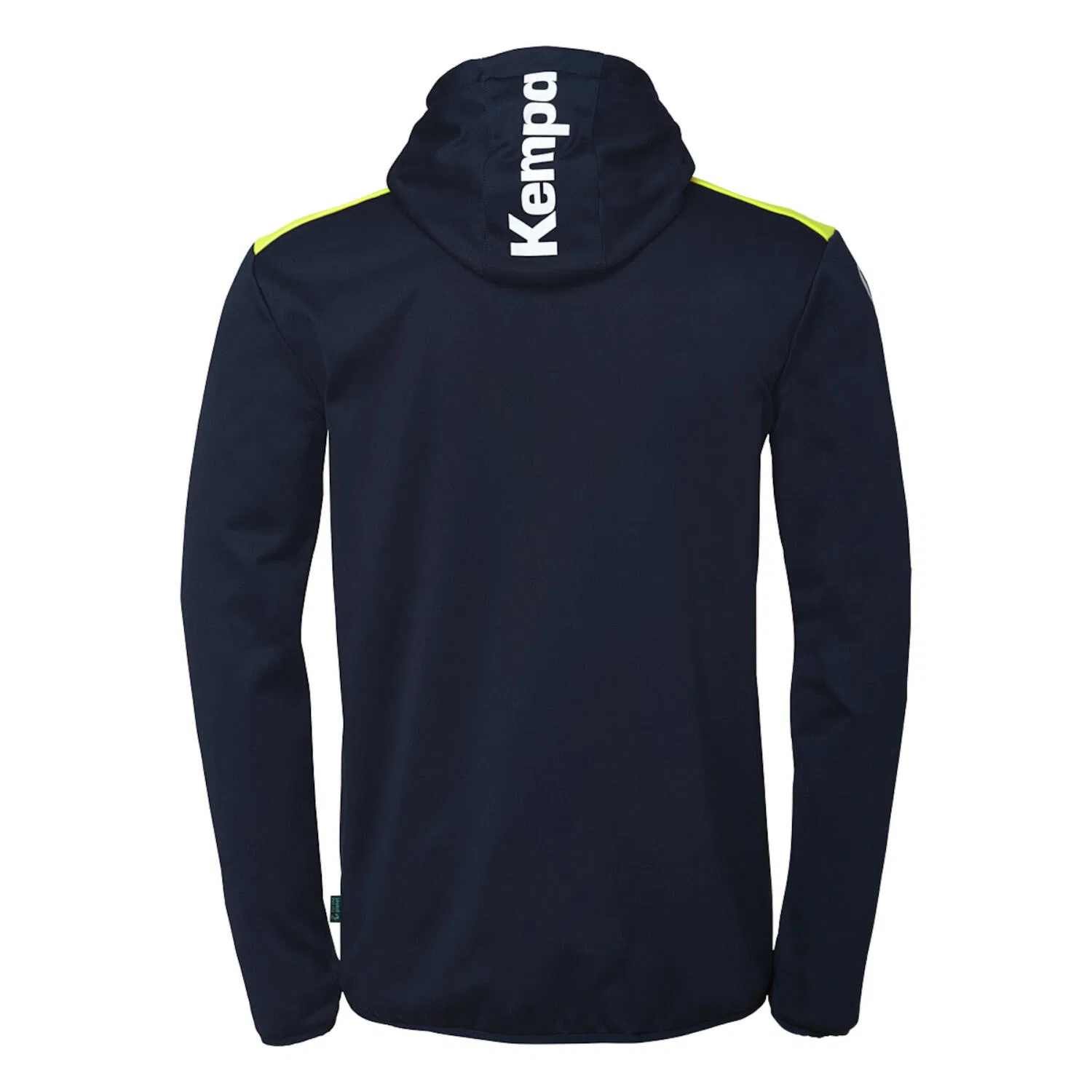 Детская тренировочная куртка Emotion 27 Kempa, Blau Navyblau Fluoreszierendes Neongelb — фото 2