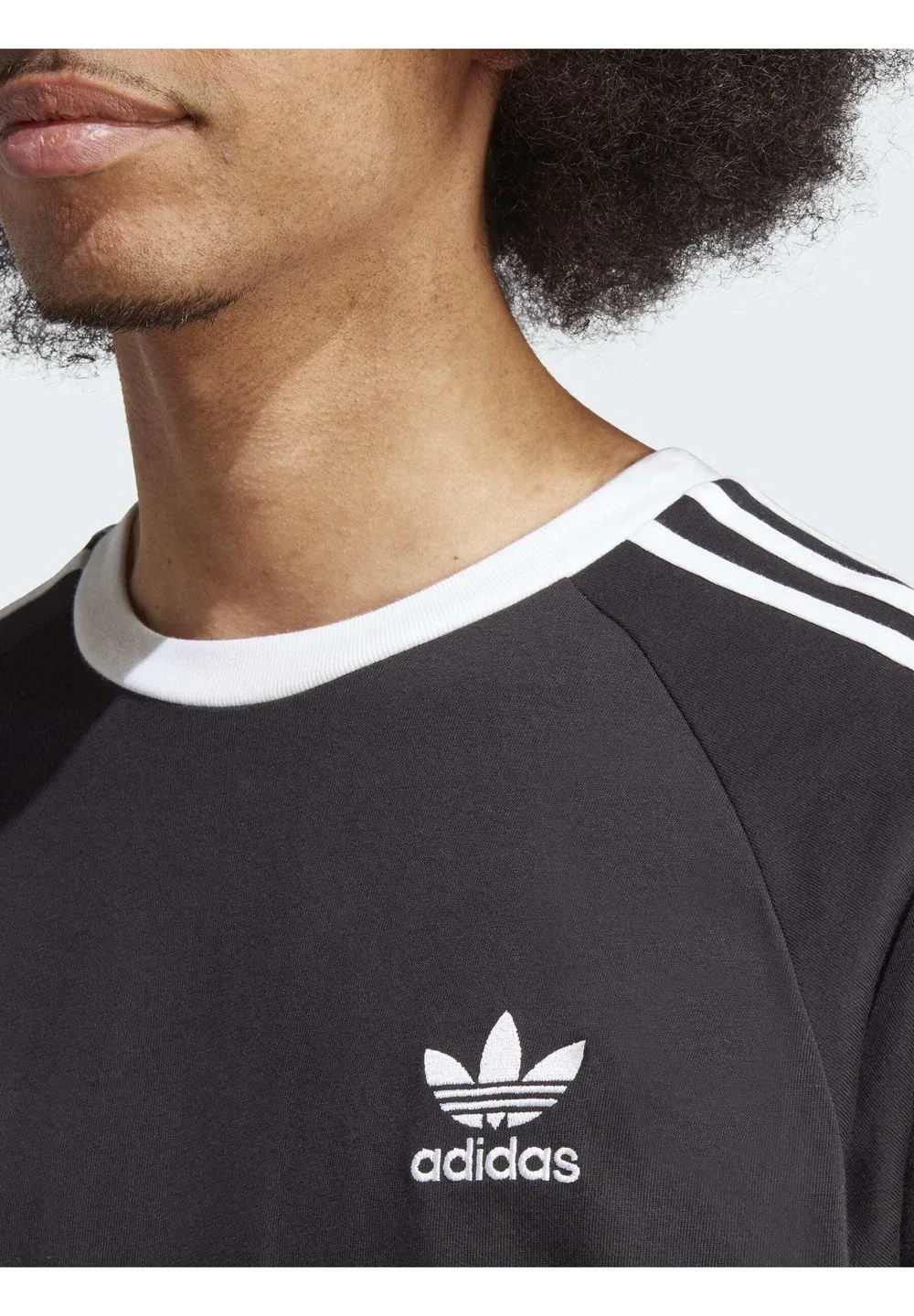 Футболка с принтом «Три полоски» от Adicolor Classics Adidas Originals, Black — фото 3