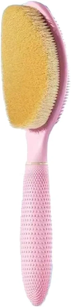 Щетка для тела с длинной ручкой, двусторонняя, 30x8 см, Pink Generic