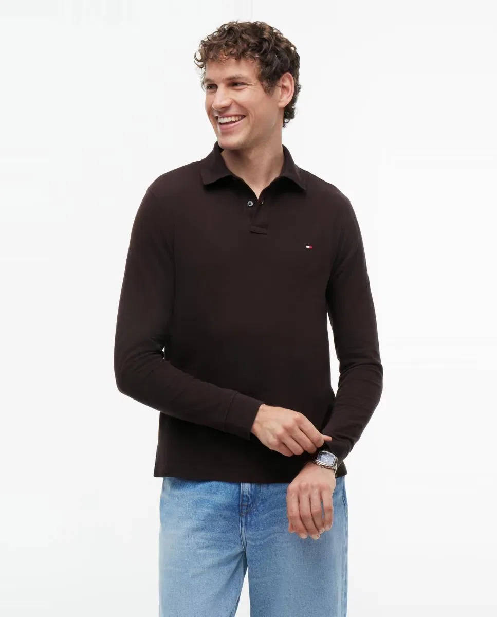 Рубашка с длинным рукавом, Polo, Tommy Hilfiger, коричневый
