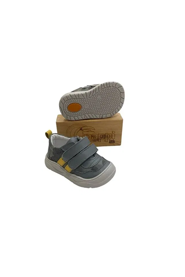 Детская ортопедическая обувь с липучкой Pappikids, Gray — фото 4