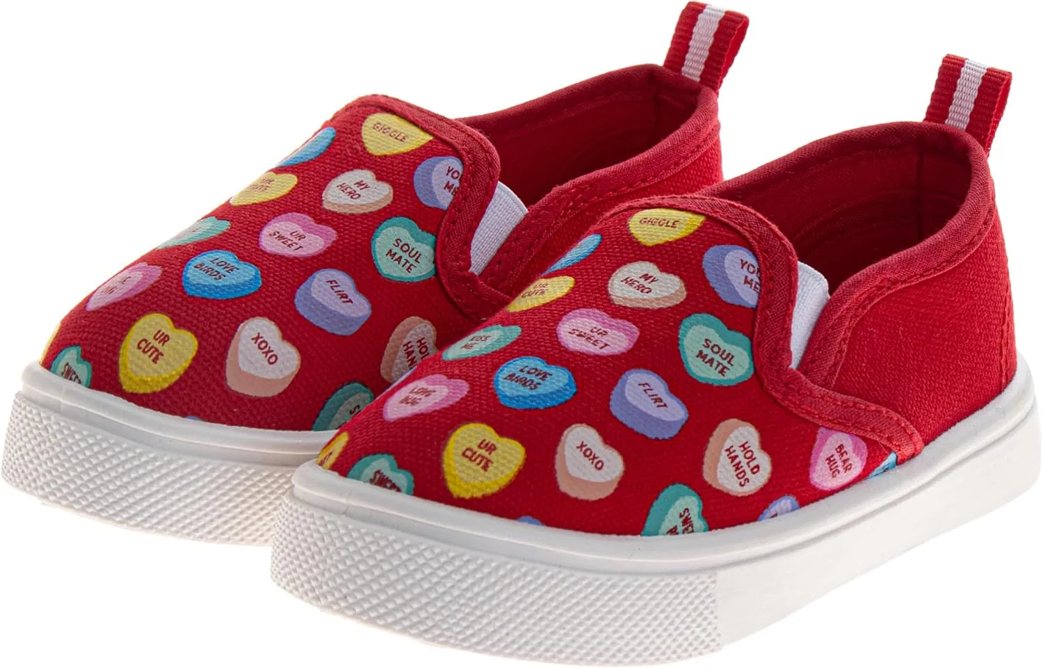 Детские кеды для девочек с принтом Heart Josmo, Red Multi
