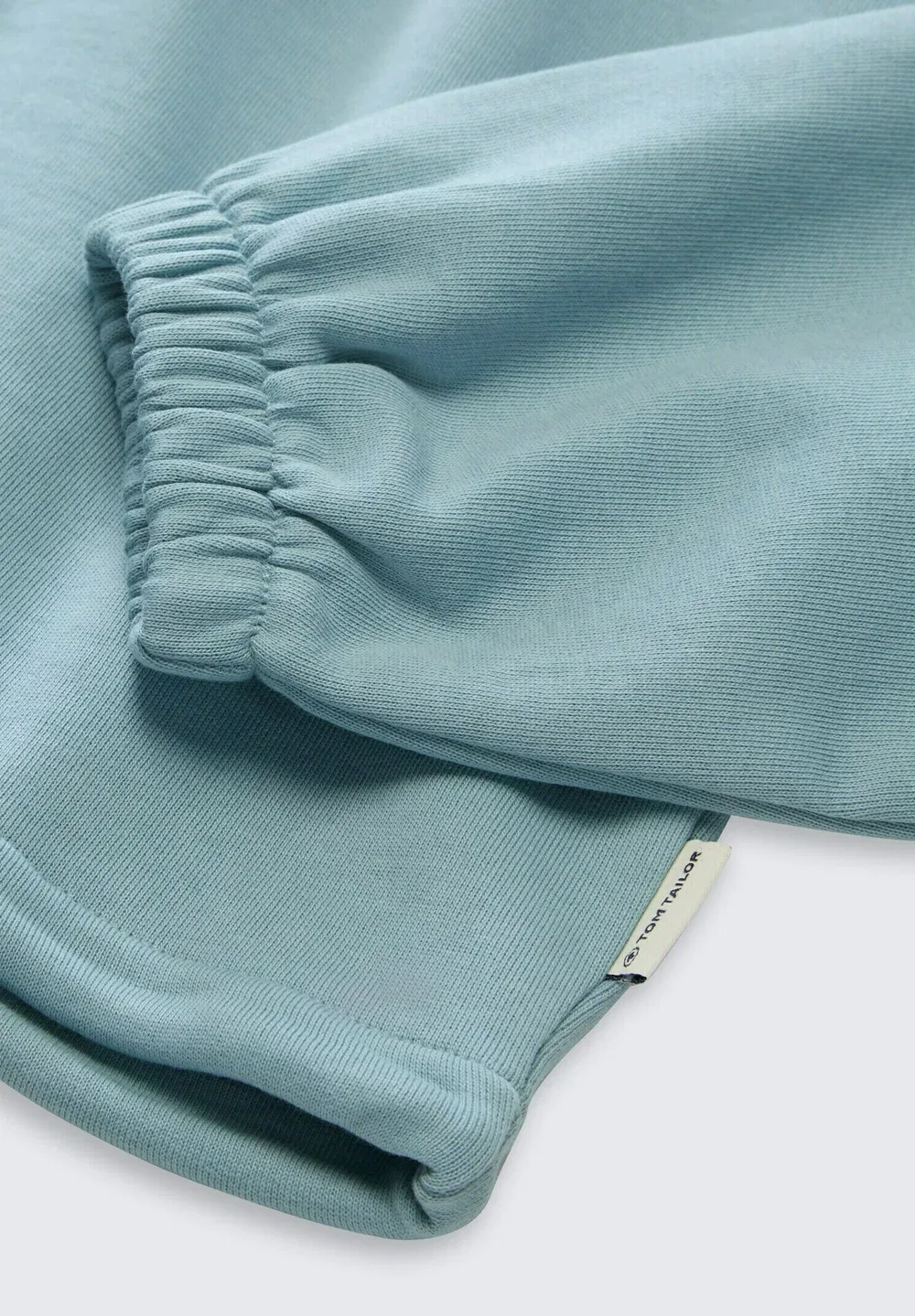 Укороченная толстовка Strick & sweatshirts в меланжевом цвете - толстовка на молнии Tom Tailor, Tourmaline — фото 3