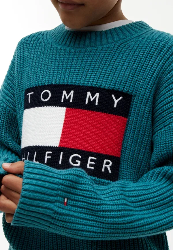 Джемпер с фотопринтом Tommy Hilfiger, бирюзовый — фото 4