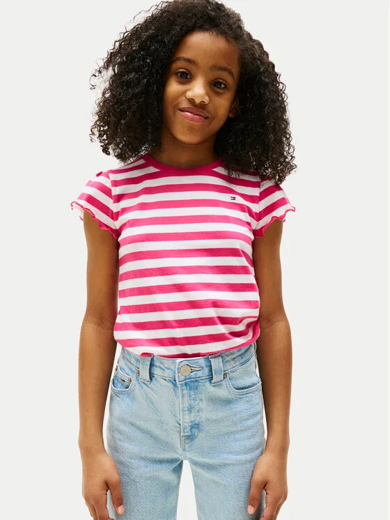 Футболка regular fit Essential Tommy Hilfiger, розовый — фото 4